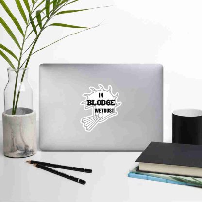 blood bowl sticker in blodge we trust