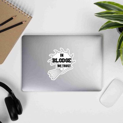 blood bowl sticker in blodge we trust