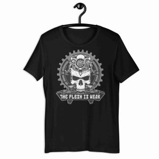 warhammer 40k ad mech the flesh is weak unisex tee shirt omnissiah