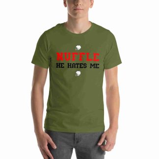blood bowl fantasy football nuffle he hates me unisex tee shirt