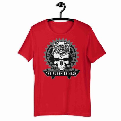 warhammer 40k ad mech the flesh is weak unisex tee shirt omnissiah