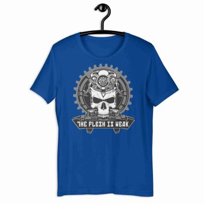 warhammer 40k ad mech the flesh is weak unisex tee shirt omnissiah