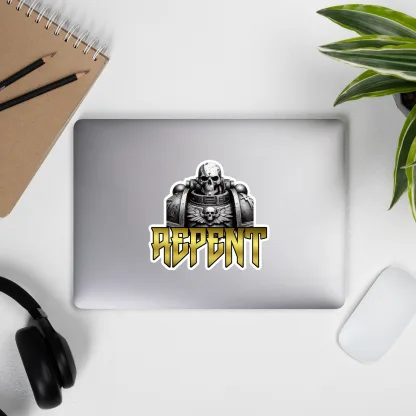 warhammer 40k chaos space marine heretic repent sticker