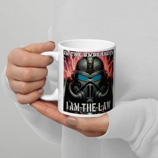 warhammer 40k necromunda judge dredd enforcer ceramic coffee cup