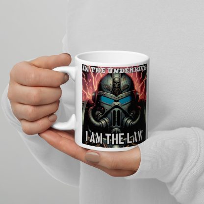 warhammer 40k necromunda judge dredd enforcer ceramic coffee cup
