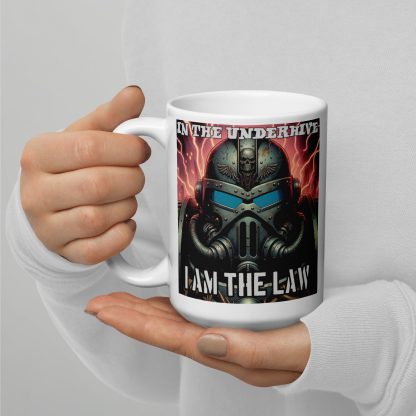 warhammer 40k necromunda judge dredd enforcer ceramic coffee cup