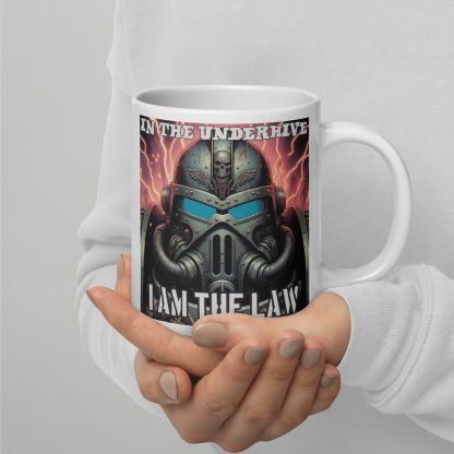 warhammer 40k necromunda judge dredd enforcer ceramic coffee cup