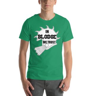 warhammer blood bowl in blodge we trust unisex tshirt merch games workshop