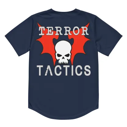 Night Lords Terror Tactics Recycled Baseball Jersey – Warhammer 40K Eco-Friendly Apparel