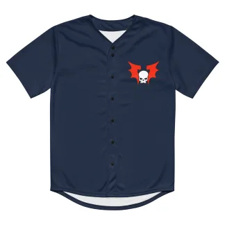 Night Lords Terror Tactics Recycled Baseball Jersey – Warhammer 40K Eco-Friendly Apparel