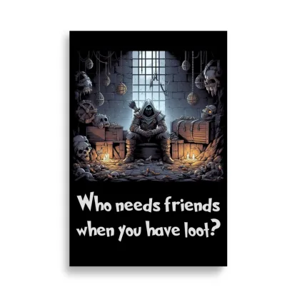 dnd53 dungeons and dragons thief fantasy wall art demotivational poster