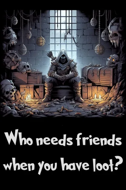 dungeons and dragons dnd5e thief fantasy wall art demotivational poster