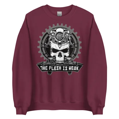 The Flesh Is Weak Unisex Sweatshirt – Warhammer 40K Adeptus Mechanicus Hoodie