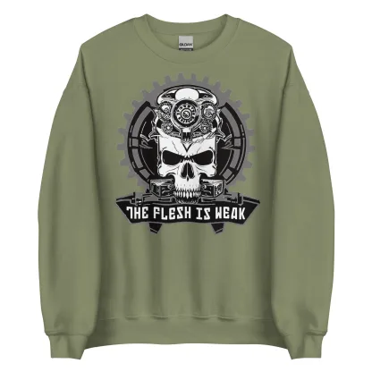 The Flesh Is Weak Unisex Sweatshirt – Warhammer 40K Adeptus Mechanicus Hoodie