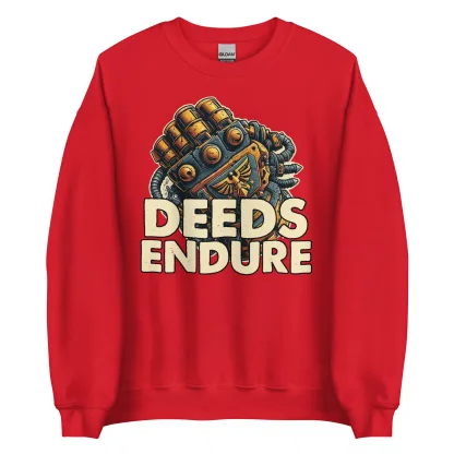 Deeds Endure unisex sweatshirt – Adeptus Astartes inspired apparel warhammer 40k merch