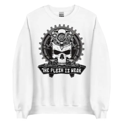 The Flesh Is Weak Unisex Sweatshirt – Warhammer 40K Adeptus Mechanicus Hoodie