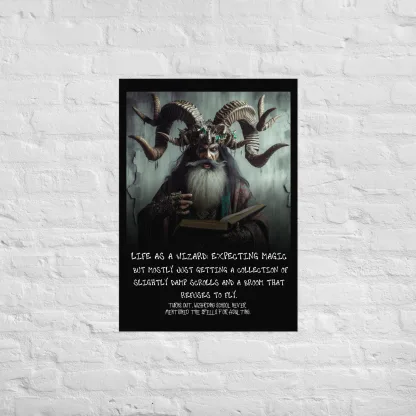 Unleash the Magic – Wizard-Themed Demotivational Poster for Epic Inspiration dnd53 warhammer gift for fan funny
