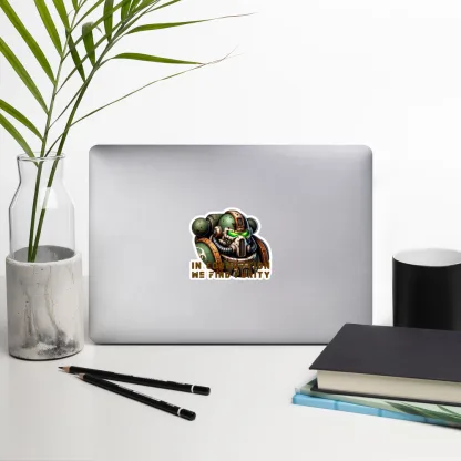 In Corruption We Find Purity" Vinyl Sticker – Embrace the Decay with Death Guard nurgle warhammer 40k chaos space marine