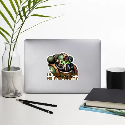 In Corruption We Find Purity" Vinyl Sticker – Embrace the Decay with Death Guard nurgle warhammer 40k chaos space marine