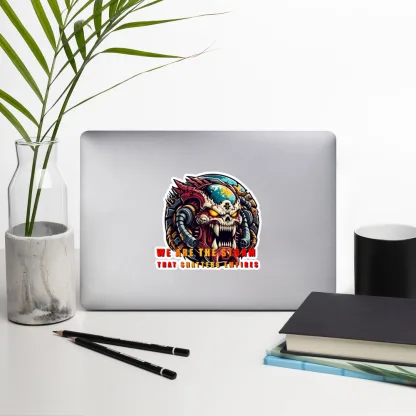 We Are the Storm That Shatters Empires Vinyl Sticker - Unleash Chaos and Destruction warhammer 40k world eaters