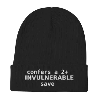2+ Invulnerable Save Unisex Beanie – Stay Protected, Stay Stylish warhammer 40k space marine terminator imperial guard