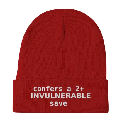 2+ Invulnerable Save Unisex Beanie – Stay Protected, Stay Stylish warhammer 40k space marine terminator imperial guard