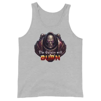 The Galaxy Will Burn Unisex Tank Top – Ignite Your Warhammer 40K Passion chaos space marine