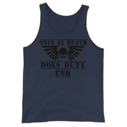 Only In Death Does Duty End Warhammer 40K Inspired Tank Top – Embrace the Ultimate Sacrifice