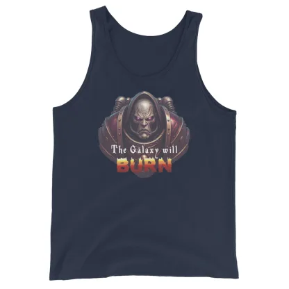 The Galaxy Will Burn Unisex Tank Top – Ignite Your Warhammer 40K Passion chaos space marine