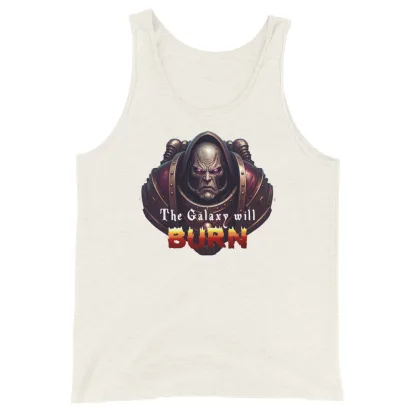 The Galaxy Will Burn Unisex Tank Top – Ignite Your Warhammer 40K Passion chaos space marine