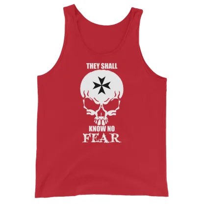 Warhammer 40k space marine They Shall Know No Fear Unisex Tank Top – Fearless Style for Every Fan wh40k