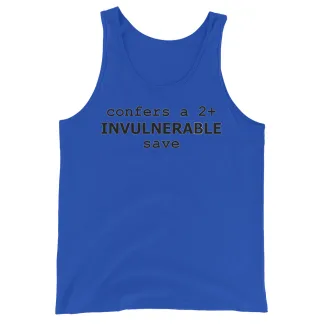 Confers a 2+ Invulnerable Save Unisex Tank Top – Ultimate Protection, On and Off the Battlefield warhammer 40k