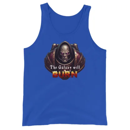 The Galaxy Will Burn Unisex Tank Top – Ignite Your Warhammer 40K Passion chaos space marine