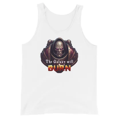 The Galaxy Will Burn Unisex Tank Top – Ignite Your Warhammer 40K Passion chaos space marine