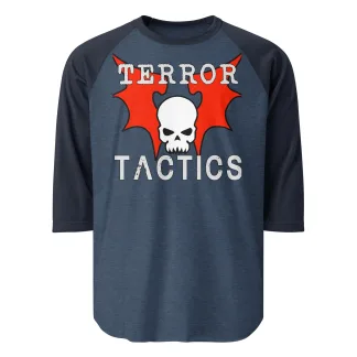 warhammer 40k Terror Tactics 3/4 Sleeve Raglan Shirt – Unleash the Night Lords' Fury