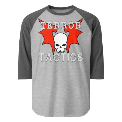 warhammer 40k Terror Tactics 3/4 Sleeve Raglan Shirt – Unleash the Night Lords' Fury