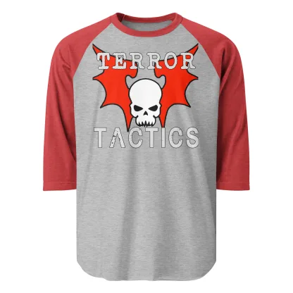 warhammer 40k Terror Tactics 3/4 Sleeve Raglan Shirt – Unleash the Night Lords' Fury