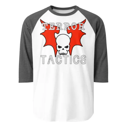 warhammer 40k Terror Tactics 3/4 Sleeve Raglan Shirt – Unleash the Night Lords' Fury
