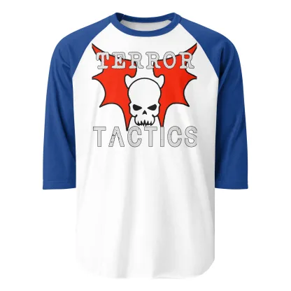 warhammer 40k Terror Tactics 3/4 Sleeve Raglan Shirt – Unleash the Night Lords' Fury