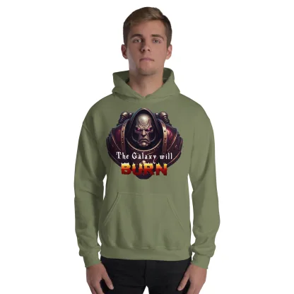 The Galaxy Will Burn Unisex Hoodie – Ignite Your Chaos Spirit warhammer 40k chaos space marine