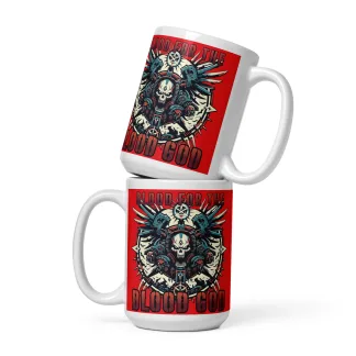 Blood for the Blood God Ceramic Mug – Embrace the Fury of Khorne world eater warhammer 40k fan gift merch