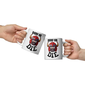 blood bowl Dorf or Die Dwarf Coach’s Ceramic Cup – Lead Your Team with Dwarven Grit fan gift merch