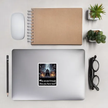 Who Needs Friends When You Have Loot? Vinyl Sticker – Perfect for D&D Fans!