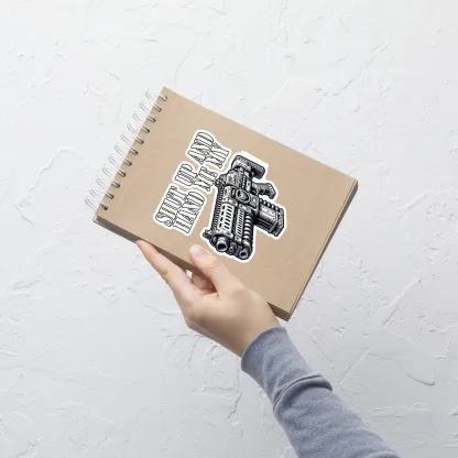 Shut Up and Hand Me My Bolter Vinyl Sticker – Bold Warhammer 40K Inspired Design