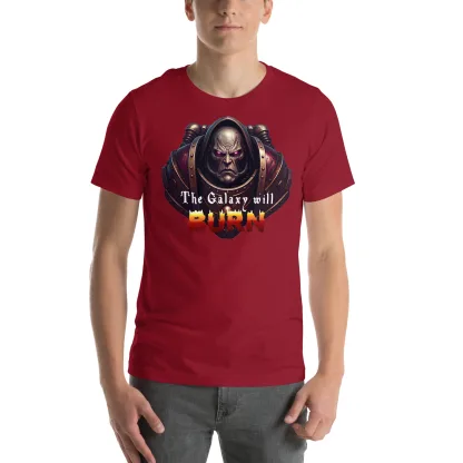 The Galaxy Will Burn Unisex T-Shirt – Embrace Chaos with Every Wear warhammer 40k space marine black legion