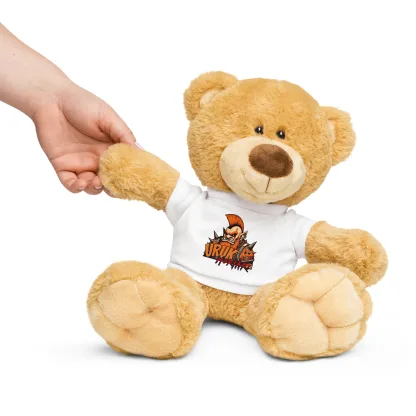 Cuddle with Courage: Teddy Bear in Uruk Mortari T-Shirt for Dwarf Trollslayer Fans warhammer fantasy age of sigmar
