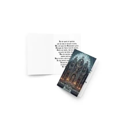 omnissiah warhammer 40k greeting birthday card