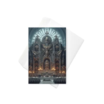 omnissiah warhammer 40k greeting birthday card