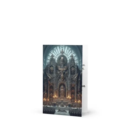 omnissiah warhammer 40k greeting birthday card