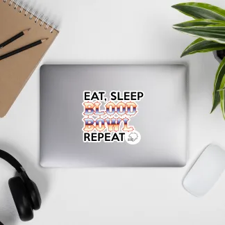 Eat, Sleep, Blood Bowl, Repeat – Premium Vinyl Sticker for Fantasy Football Fans!